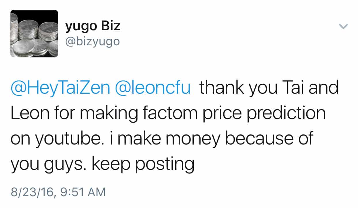 Leon Fu - I make money because of you guys